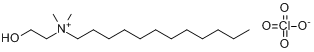 N-(2-羟基乙基)-N,N-二甲基-1-十二烷基铵高氯酸盐分子式结构图