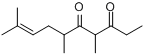 4,6,9-三甲基-8-癸烯-3,5-二酮分子式结构图