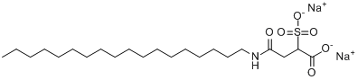 4-(十八烷氨基)-4-氧代-2-磺酸基-丁酸二钠盐分子式结构图