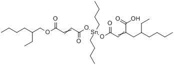 6,6-二丁基-14-乙基-4,8,11-三氧代-5,7,12-三氧杂-6-锡杂十八碳-2,9-二烯酸-2-乙基己基酯分子式结构图