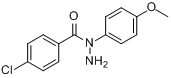 N-(对氯苯甲酰基)-N-(对甲氧基苯基)肼;4-氯苯甲酸1-(4-甲氧苯基)酰肼分子式结构图