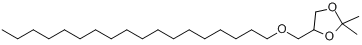 O-十八烷基丙酮缩丙三醇;1,2-亚丙基-3-十八烷基甘油醚;2,2-二甲基-4-((十八烷氧)甲基)-1,3-二氧戊环分子式结构图
