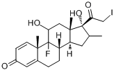 9α-氟-11β,17α-二羟基-21-碘-16α-甲基孕甾-1,4-二烯-3,20-二酮;9α-氟-21-碘-16α-甲基孕甾-1,4-二烯-1分子式结构图