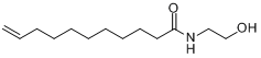 N-(2-羟基乙基)-10-十一烯酰胺分子式结构图