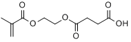 琥珀酸单[2-[(2-甲基-丙烯酰基)氧]乙基]酯分子式结构图