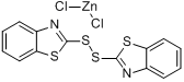 二氯[2,2'-二硫代双[苯并噻唑]]锌分子式结构图