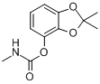 恶虫威;苯究卡白;2，3-(异丙叉二氧)苯基甲基氨基甲酸酯分子式结构图