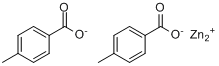 4-甲基苯甲酸锌盐分子式结构图