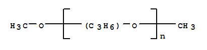 α-甲基-ω-甲氧基-聚氧丙烯分子式结构图