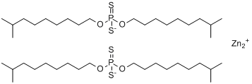 二异癸基二硫代膦酸锌分子式结构图