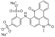 C.I.酸性红82;4-[(2,7-二氢-3-甲基-2,7-二氧代-3H-二苯[F,IJ]异喹啉-6-基)氨基]-1,3-苯二磺酸二钠盐分子式结构图