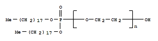 α-[双(十八烷氧基)膦基]-ω-羟基聚(氧-1,2-乙二基)分子式结构图