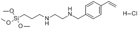 N-[4-乙烯苯基)甲基]-N'-[3-(三甲氧基硅烷基)丙基]-1,2-乙二胺单盐酸盐(9CI)分子式结构图