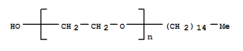 α-十五烷基-ω-羟基聚(氧-1,2-亚乙基)分子式结构图