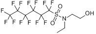 N-乙基-1,1,2,2,3,3,4,4,5,5,6,6,6-十三氟-N-(2-羟乙基)-1-己磺酰胺分子式结构图