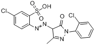 5-氯-2-[[1-(2-氯苯基)-4,5-二氢-3-甲基-5-氧代-1H-吡唑-4-基]偶氮]苯磺酸分子式结构图