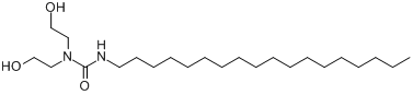 N,N-二(2-羟乙基)-N'-十八烷基脲分子式结构图