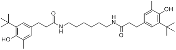 N,N'-1,6-己二基二[3-叔丁基-4-羟基-5-甲基]苯丙酰胺分子式结构图