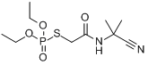 果虫磷;腈果;S-{2-[(1-氰基-1-甲基乙基）氨基]-2-氧代乙基}-O,O-二乙基硫代磷酸酯分子式结构图