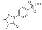 P-(4,5-二氢-3,4-二甲基-5-氧代-1氢-吡唑烷-1-基)苯磺酸分子式结构图