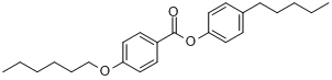 对己氧基苯甲酸对戊基苯酚酯分子式结构图