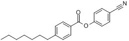 4-庚基苯甲酸-4-氰基苯基酯分子式结构图