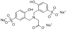 N,N-二[(2-羟基-5-磺苯基)甲基]甘氨酸三钠分子式结构图