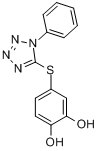 4-(1-苯基四唑基-4-硫)-1,2-苯二酚分子式结构图