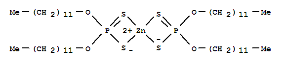 二(O,O-二(十二烷基)二硫代磷酸根-S,S,)锌分子式结构图