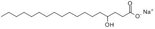 4-羟基十八烷酸单钠盐分子式结构图