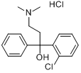 敌退咳;1-邻氯苯基-1-苯基-3-二甲氨基丙醇盐酸盐分子式结构图