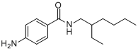 4-氨基-N-(2-乙基己基)-苯甲酰胺分子式结构图