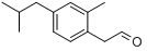 α-甲基-4-(2-甲基丙基)苯乙醛;2-(4-异丁基苯基)丙醛分子式结构图