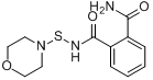 N-(吗啉硫代)酞酰亚胺;防焦剂MTP;N-(吗啉硫代)邻苯二甲酰亚胺分子式结构图