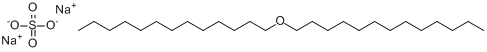 α-磺基-ω-(十三烷氧基)-聚(氧-1,2-乙二基)的钠盐分子式结构图