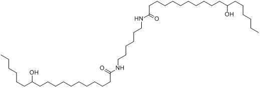 N,N'-1,6-己亚基-二(12羟基-十八烷酰胺);N,N'-二(12-羟基十八碳酰基)-1,6-己二胺分子式结构图