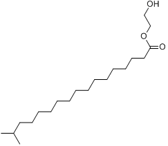 α-(1-氧化异十八碳烷基)-ω-羟基聚(氧-1,2亚乙基);单异硬脂酸聚乙二醇400酯分子式结构图