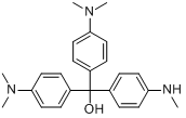 α,α-二[(二甲氨基)苯基]-4-甲氨基苯甲醇分子式结构图