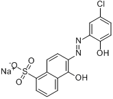 6-[(5-氯-2-羟基苯基)偶氮]-5-羟基-1-萘磺酸单钠盐分子式结构图