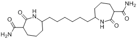 N,N'-1,6-己二基二(六氢-2-氧代-1H-氮杂卓-1-甲酰胺)分子式结构图