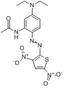 N-[5-(二乙氨基)-2-[(3,5-二硝基-2-噻吩基)偶氮]苯基]-乙酰胺分子式结构图