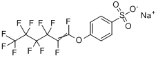 4-[(十一氟己烯基)氧基]苯磺酸钠盐分子式结构图