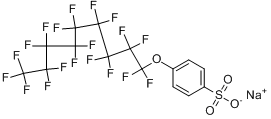 4-[(十七氟壬烯基)氧基]苯磺酸钠分子式结构图