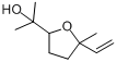 α,α-5-三甲基-5-乙烯基四氢化呋喃-2-甲醇分子式结构图