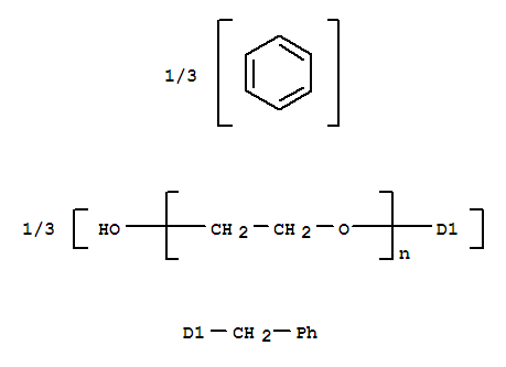 α-[三(苯基甲基)苯基]-ω-羟基聚(氧基-1,2-亚乙基)非离子表面活性剂分子式结构图