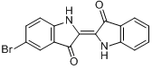 5-溴-2-1,3-二氢-3-氧代-2H-吲哚-2-亚基-1,2-二氢-3H-吲哚-3-酮分子式结构图