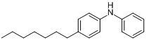 4-庚基-N-苯基苯胺分子式结构图