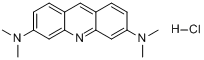 吖啶橙;N,N,N',N'-四甲基-3,6-吖啶二胺单盐酸盐分子式结构图