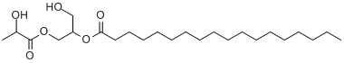 甘硬脂酸与2-羟基丙酸甘油酯单的酯化物分子式结构图