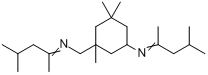 N-(1,3-二甲基亚丁基)-5-[(1,3-二甲基亚丁基)氨基]-1,3,3-三甲基环己烷甲胺分子式结构图